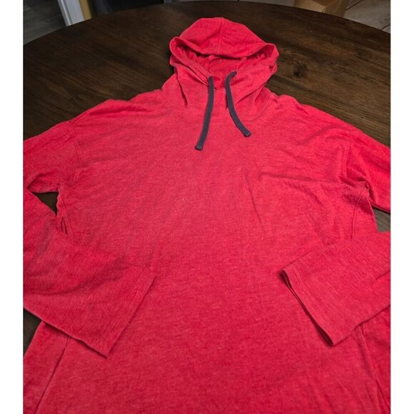 Under Armour Red Long Sleeve HeatGear Hoodie M Loose Fit Lightweight Comfortable - Picture 8 of 8